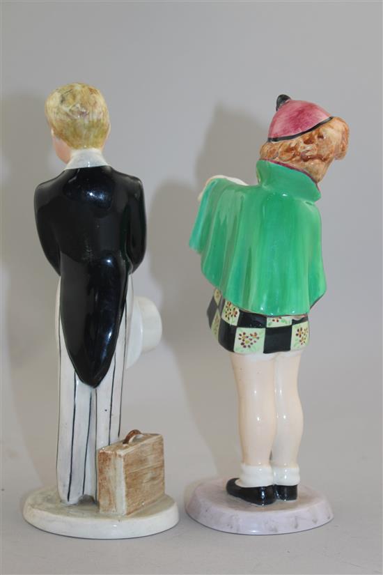 Two Goldscheider pottery figures, 1940/50s, 21.5cm